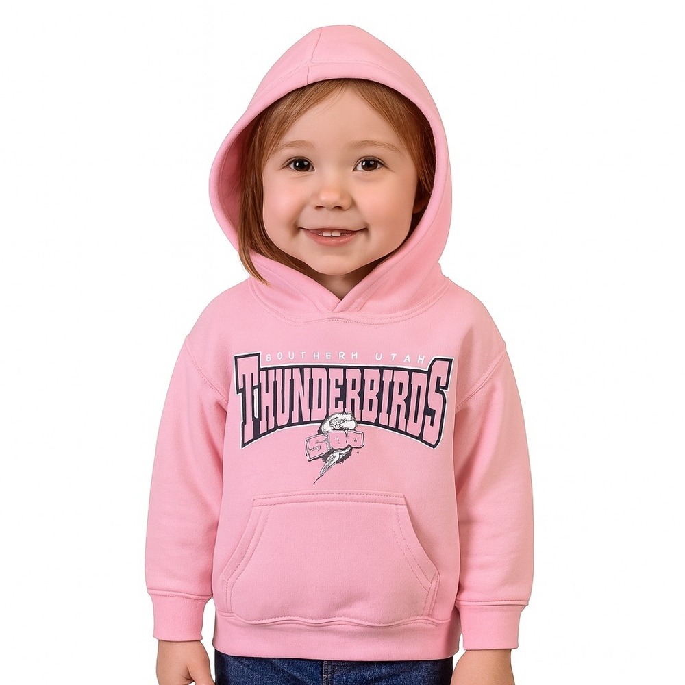 Southern Utah Thunderbirds Hoodie Kids XXS 2-4 Pink Pullover Sweatshirt New‎